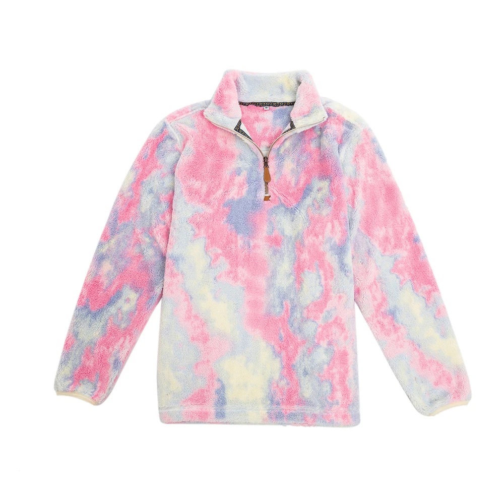 New Tie Dye Women’s Sherpa Pullover size M